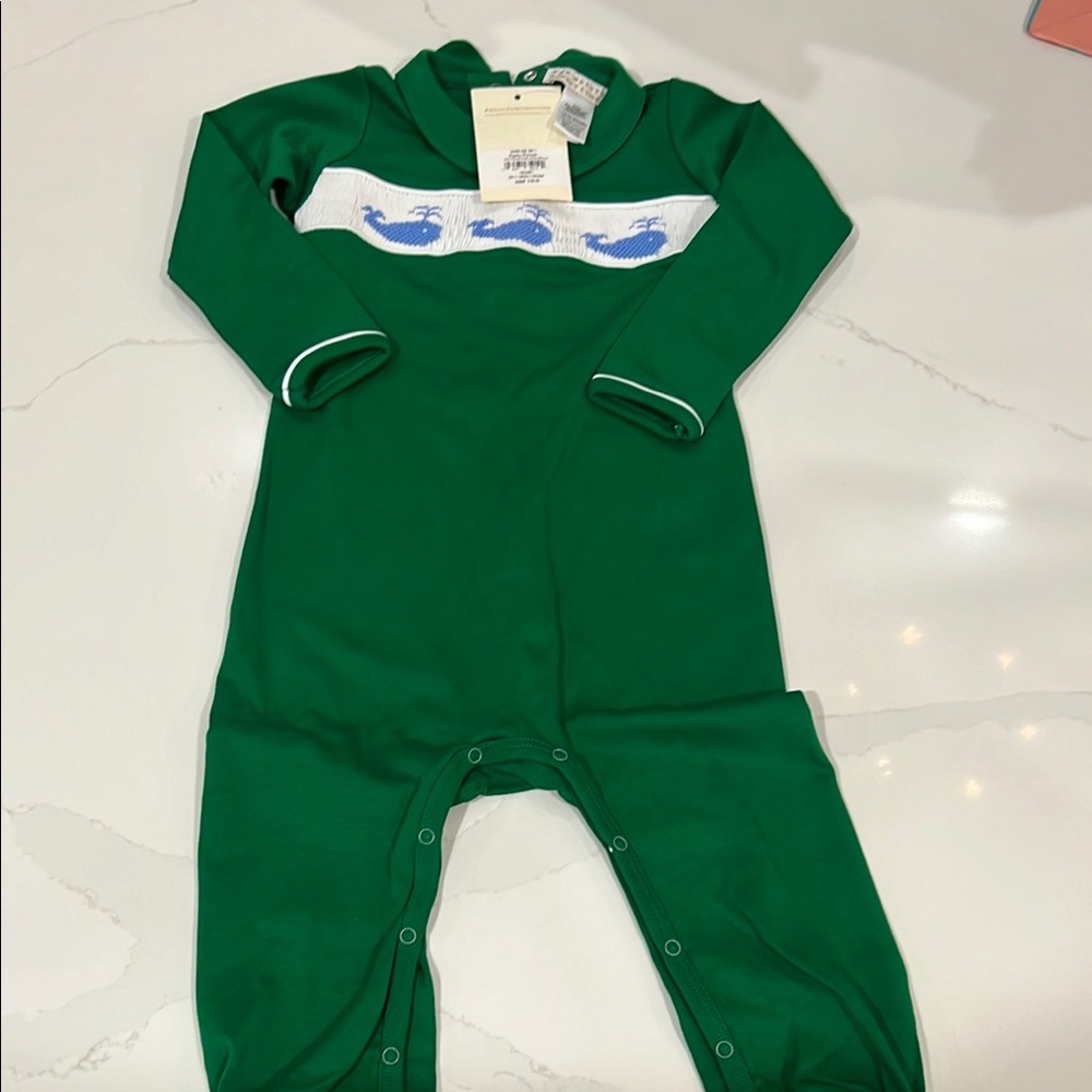 The Beaufort Bonnet Company Green and White Footies